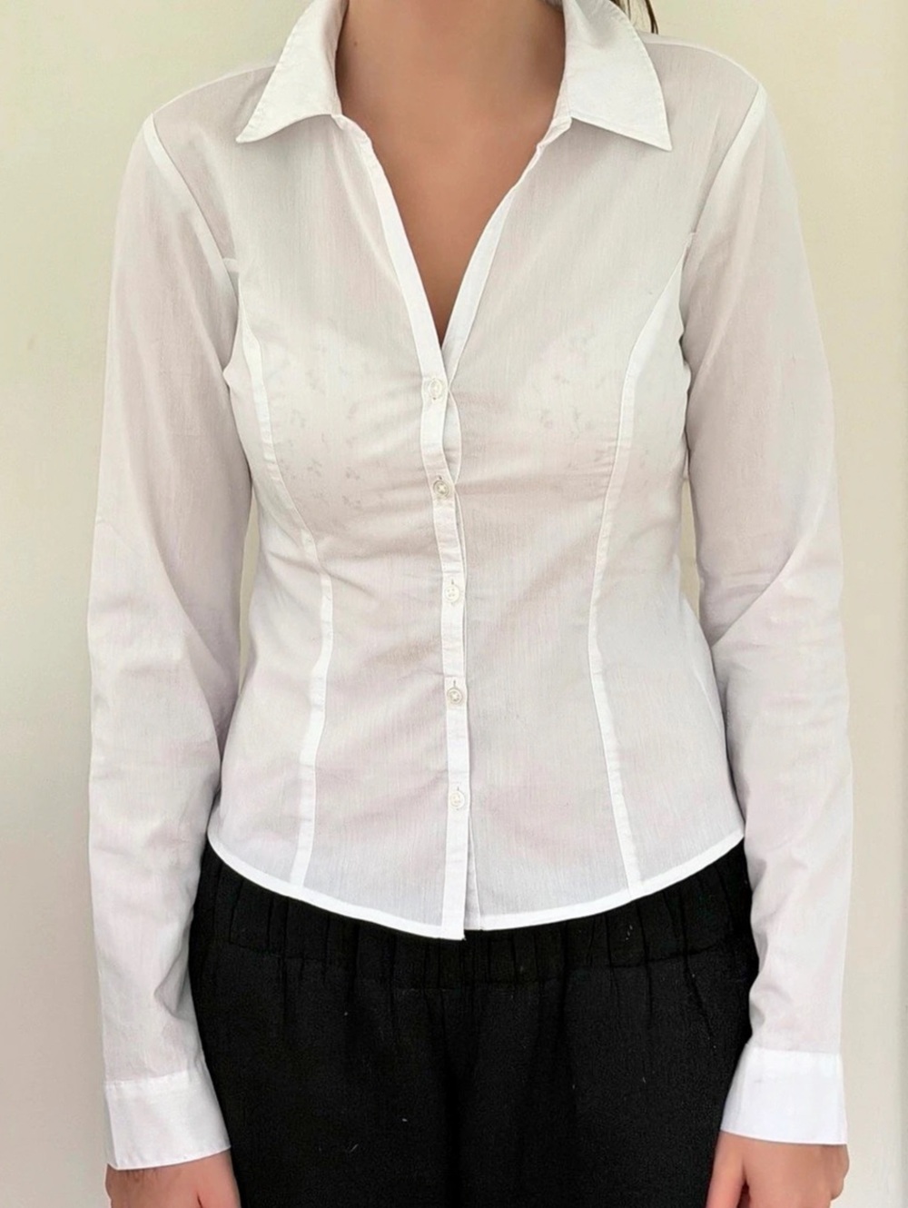 Hollister White Button Down Shirt Size XS NWT
